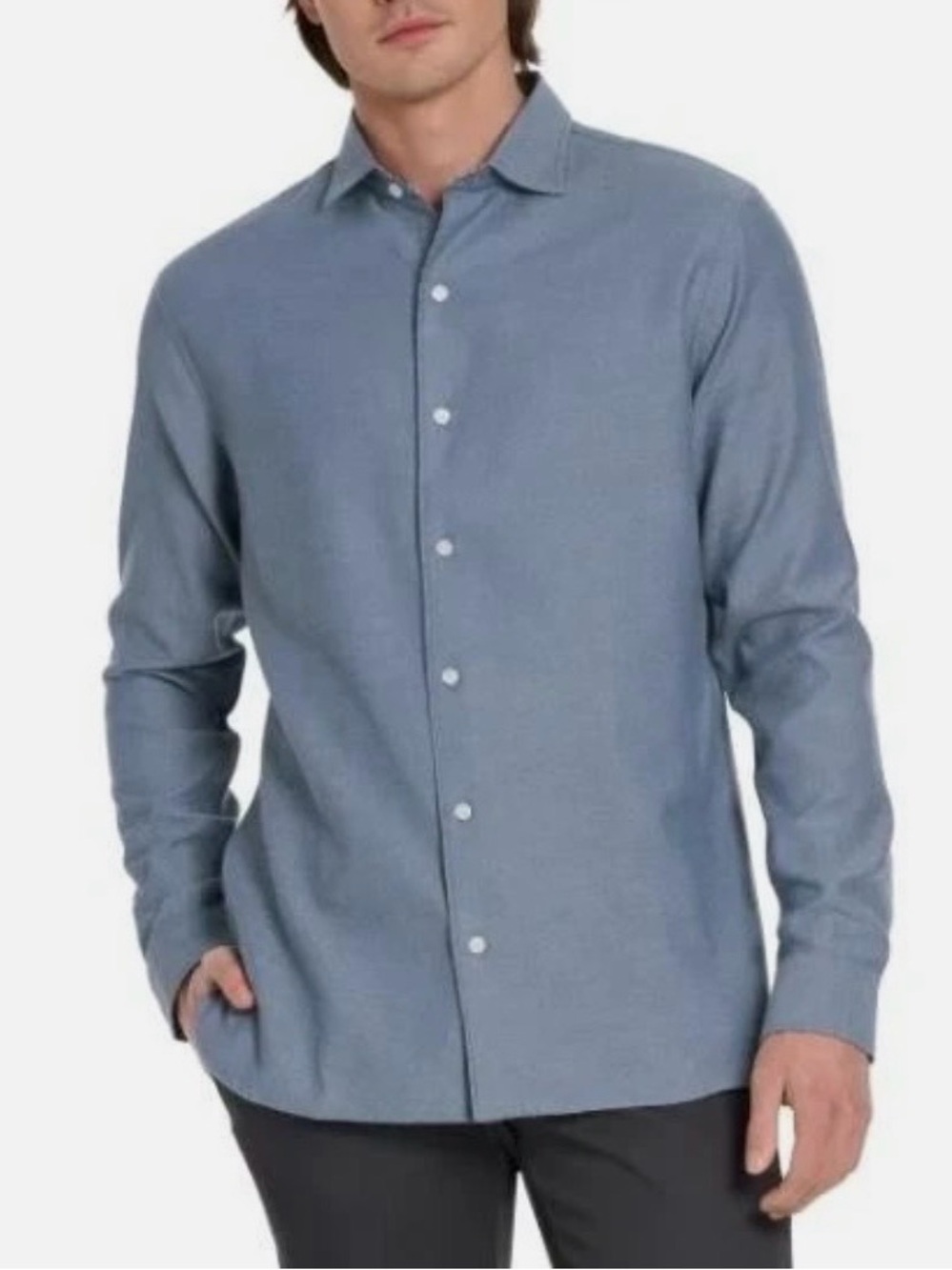 Ted Baker blue Herringbone men’s Shirt. XXL size. Brand NEW. BUNDLE AND SAVE